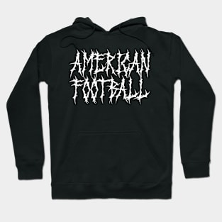 American football Metal Face Typography Hoodie